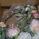 Artificial Rose Flower Wreath Spring Wreath for Home Office Garden Party Wedding Arch Front Door Wall Window Decor