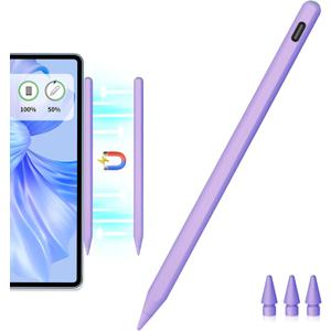 Stylus Pen for iPad Pencil 2nd Generation Magnetic Wireless Charging with Tilt Sensitivity&Palm Rejection, Stylus Pen for ipad 6/7/8/9/10, iPad mini 5/6, iPad Air 3/4/5, iPad Pro 11/12.9 (Purple)