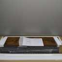 8-Tier Over The Toilet Storage with Side Rack, Over Toilet Storage Rack with Adjustable Shelf & Drain Basket, Freestanding Bathroom Organizer for Balcony, Laundry (Vintage Brown)