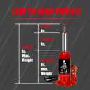 Jack Boss Bottle Jack 10 Ton (20,000 LBs) Hydraulic Car Jack, Fit for Auto Truck Repair and House Lift, Red
