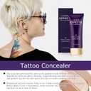 Body Coverage Perfector, 2pcs Waterproof Transfer-Resistant Body Makeup, Long-Lasting Tattoo Cover Up Cream for Legs & Body, Full Coverage Cream Foundation (Dark)