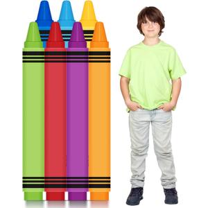 Amyhill 5 ft Coloring Crayons Cardboard Cutout Stand Up Life-Size Drawing Cardboard Cutout Back to Party Decorations First Day Photo Booth Standup for Welcome Party Supplies