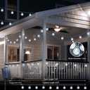 Joomer Solar String Lights Outdoor, 65FT 100LED Globe String Lights 8 Lighting Modes, Waterproof Solar Powered Patio Light for Garden Yard Porch Wedding Party Outdoor Decor (White)