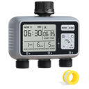 3 Zone Sprinkler Timer, Outdoor Water Timer, Programmable Hose Faucet Controller, Automatic Garden Watering System for Garden, Lawn, Yard