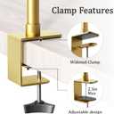 Over The Table Rod Stand with Clamps for Balloons, Flowers, and Decorations Perfect for Weddings, Parties, and Celebrations 33 to 93 Length, 13 to 55 Height, Gold