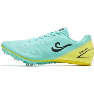 Men's Track and Field Spikes Shoes for Women Lightweight Running and Jumping Sneakers Green/Yellow/Black 12 Women/10.5 Men