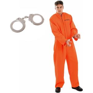 fun shack Men's Prisoner Costume, Orange Jail Inmate Jumpsuit, Adult Prison Outfit for Halloween or Costume Parties, Large fun shack Men's Prisoner Costume, Orange Jail Inmate Jumpsuit, Adult Prison Outfit for Halloween or Costume Parties, Large