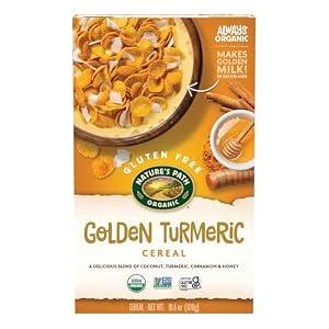 Nature's Path Organic Golden Turmeric Cereal, 10.6 oz (Pack of 6), with Cinnamon, Ginger, and Cardamom, Gluten Free, Non-GMO BBD 07/10/2026