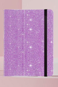 CLARKCAS Glitter Case for iPad Pro 11 inch 2024(M4),Slim Sparkly Bling Leather Bifold Stand with Hard Back Shell,Smart Tablet Case Cover with Auto Sleep/Wake,Pencil Holder for A2837/A3006,Purple
