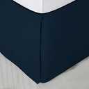 SONIVE Queen Bed Skirt,15" Drop Pleated Dust Ruffle,Classic Tailored Easy Fit Brushed Microfiber Skirts Hotel Quality Shrinkage & Fade Resistant Navy Blue