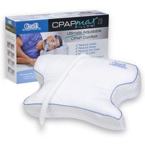 Contour CPAPMax 2-in-1 Cooling Plush CPAP Comfort Pillow - Reduce Air Leaks, Hose Tangles, Mask Discomfort & Adjust Thickness, for Side, Stomach, Back Sleepers, All Masks - Works 1st Night (Original, Pillow Only)