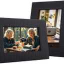 4x6 Picture Frames, Stylish Vintage PU Leather Photo Frame for Tabletop Display, 4x6 Picture Holder 1 Pack for Home Decor Display Frame - Black