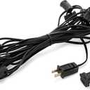 Holiday Lighting Outlet C7 Christmas Light String, Patio and Event Lighting, Black Cord, 12" Socket Spacing SPT-1 (25'')