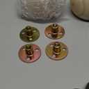 Maricome 2 Inch Bun Feet for Furniture Unfinished Solid Hardwood Round Ottoman/Couch/Sofa Legs Set of 4 M8 Bolt Predrilled