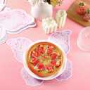 50 Pack Paper Butterfly Placemats Disposable Party Placemats Pink and Purple Butterfly Table Mats for Baby Shower Wedding Birthday Kitchen Dining Table Decoration