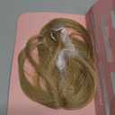 Bangs Hair Clip in Bangs 3603D Cover Hair Topper Synthetic HairPieces for Women Ash Blonde Wispy Fake Bangs Toppers for Daily Wear