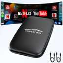 3 in 1 Wireless CarPlay Adapter 2025 Upgraded,Wireless CarPlay & Android Auto Adapter Built in Netflix YouTube Support TF Card, Factory Car Play Video Box for Cars from 2016 and iOS 10+, Plug and Play (Black)