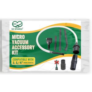 EZ SPARES Micro Cleaning Nozzle Kit,Micro Vacuum Attachment,Universal Vacuum Cleaner Attachment,Mini Micro Kit Keyboard Crevice Cleaning Tool Brush Kit,for Compact Wet Dry Shop Vacuum,Storage Bag Inc