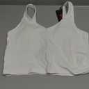 THE GYM PEOPLE Womens' Sports Bra Longline Wirefree Padded with Medium Support (White), Medium
