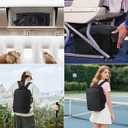 TANTOMI Small Travel Backpack for Women Men, 15.6 Inch Laptop Backpack Flight Approved, Carry-On Bags with USB Charging Port & Shoe Pouch, Casual Daypack on Airplane for Weekender Work Business, Black