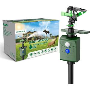 2025 Upgraded Cat Repellent Outdoor, Skunk Repellent for Yard, Motion Activated Sprinkler, Animal Deterrent Devices Outdoor for Deer Raccoon Rabbit Dog Squirrel Out of Garden