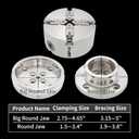 4 Inch Wood Lathe Chuck Set 1" x 8 tpi thread & 3/4"x16TPI Adapter, Nickel Plated Self Centering 4 Jaw Wood Turning Chuck set (2PCS jaws)