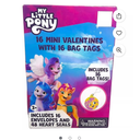 My Little Pony Valentine Kiddie Cards with Bonus Bag Tags, Purple, Blue, 16 Count