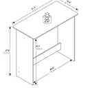 Furinno Simplistic Study Table, White, 31.3" X 15.4"