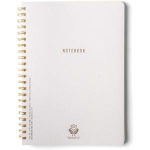 DesignWorks Ink Spiral Notebook  Large 8.25" x 11.625" Planner Notebook Journal with Lined, Perforated Pages  Twin Wire Soft Cover Journal with Textured Paper, 160 Pages  Speckled White Ivory