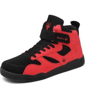 FZUU Men's Fashion High Top Leather Street Sneakers Sports Casual Shoes, Size 10