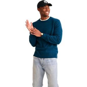 NAADAM Mens The Original Cashmere Crewneck Sweater (Small, Peacock Blue)