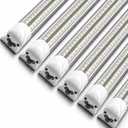 Brtstiun LED Shop Lights for Garage, 4FT Linkable Garage Ceiling Light, T8 5000K Daylight Plug in Hanging LED Light Fixture for Workshop, Warehouse, Basement, 6 Pack 45W 6300LM