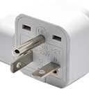Tekit White NEMA 6-20P Universal Plug Adapter 110-250V 15A,Universal World to North American US NEMA 6-20P Electrical Plug Adapter Converter