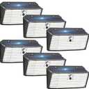 APILAB Upgraded Solar Lights Outdoor, 6 Pack 418 LED Motion Sensor Outdoor Lights, 3 Modes Security Light, IP65 Waterproof Solar Powered Wall Light for Outside Yard Garage Deck Fence