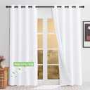 KGORGE 4-in-1 Soundproof Anti Dust 100% Blackout Curtains with Melt-Blown Layer Thermal Insulating Window Treatment Drapes for Living Room Bedroom Kis Nursery, W 52 x L 84, White, 2 Panels