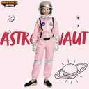 Spooktacular Creations Halloween Astronaut Costume for Kids, Unisex Blue Astronaut Outfit Set with Helmet, Toddler Pilot Jumpsuit for Halloween Costume Dress-Up Party (Small, 5-7 yrs)