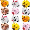 WODMAZ 12 Pack Pull Back Cars, Mini Animal Pull Back Vehicle Toys for Boys Girls Kids Birthday Gift Goodie Bag Stuffers, Easter Party Favor Classroom Prize Supplies