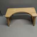 Yose Toilet Stool Foldable, 7 Inch Poop Stool for Bathroom, Toilet Stool Squat Adult, Thickened Bamboo Potty Stool with 400lb Support & Non-Slip Pads, for Better Bowel Health (Wood)