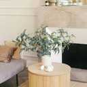 Artificial Greenery Stems for Vase, 5 Pcs Tall Fake Plants Branches Faux Greenery Twigs Leaf for Indoor Home Office Vase Filler for centerpieces, Dark Green