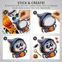 2 x X-Protector Halloween Make a Face Stickers for Kids - Halloween Sticker Activity Crafts - 27 Unique Character Face Stickers for Kids - Bulk Halloween Goodie Bag Stuffers & Party Favors! (9 Big Sheets)