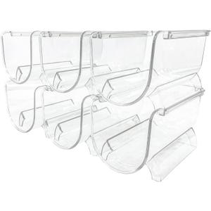 Sutekus 6 Pack Stackable Wine Rack Wine Holder Water Bottle Holder Plastic Counter Top Storage Organizer for Fridge, Cabinet, Pantry, Kitchen Sutekus 6 Pack Stackable Wine Rack Wine Holder Water Bottle Holder Plastic Counter Top Storage Organizer for Fridge, Cabinet, Pantry, Kitchen