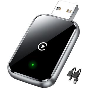 Wireless CarPlay Adapter for Apple CarPlayConvert Wired to Wireless iPhone CarPlay AdapterPlug and Play, No Latency, Mini Wireless CarPlay Dongle for Cars from 2016 and iOS 10+ Black
