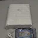 Grounding Sheet Queen Size  95% Organic Cotton + 5% Pure Silver Fiber, Earth Connected Bedding (60"x 80"x 13" White) Fitted with Cord