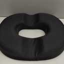 Donut Pillow Seat Cushion,Memory Foam Ergonomic Hollow Cushion,Breathable Cushion Pad for Long Sitting Office Workers,Black