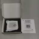 CO2 Monitor Air Quality Monitor Indoor Battery Powered, Carbon Dioxide Detector, Portable Temperature Humidity Meter, CO2 Alarm for Home, Hotel, Cars, Office or School (White)