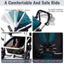 Hagaday Baby Stroller, 2-in-1 Reversible Toddler Seat with Bassinet Mode, Foldable Infant Stroller with Canopy, One Button Brake, Adjustable Handle, Newborn Pushchair(Blue)