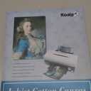 Koala 100% Printable Cotton Canvas Fabric Sheets for Inkjet Printer 8.5X11 Matte Thick 17mil 10 Sheets