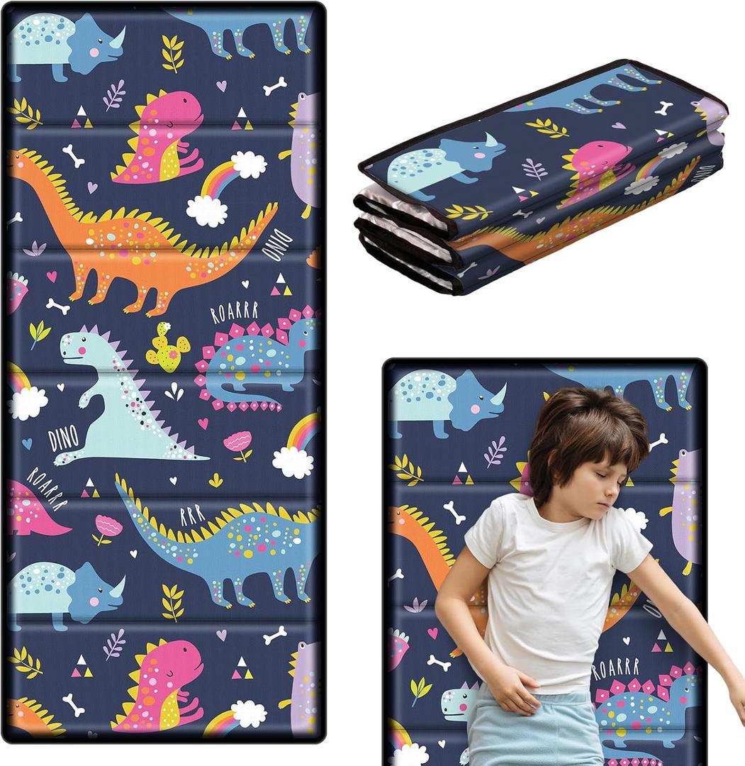 Ceenna Toddler Mat for Preschool Daycare Folding Portable Sleeping Mat 45.3 x 19.7 x 0.6 Inches Portable Toddler Rest Mat for Boys Girls Kindergarten Classroom Travel Home School Supply