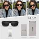 LVIOE Polarized Sunglasses Fit Over Glasses for Women Men, Wrap Around Over Sunglasses with UV Protection LS4101 (A1 Matte Black/Grey)