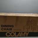 Dining Chairs Set of 2, Button Tufted Parsons Upholstered Chairs with Solid Wood Legs, Mordern Fabric Kitchen Chairs for Dining Room, Beige